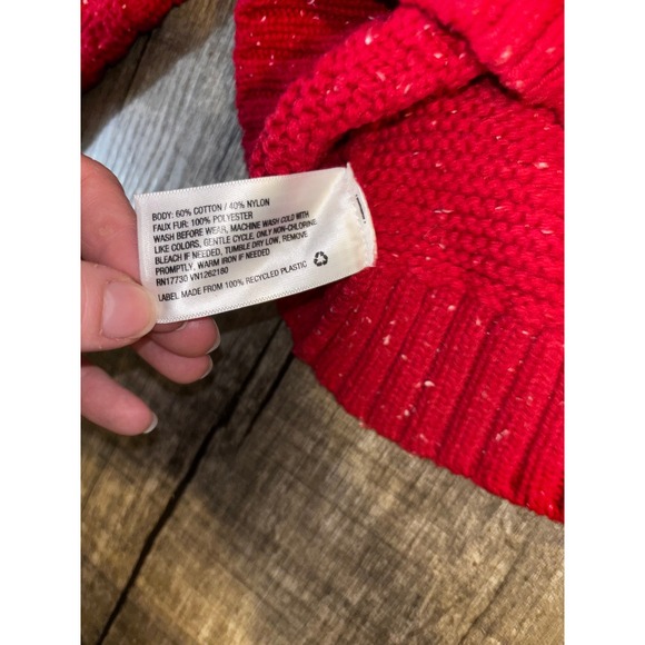 Cat & Jack Toddler Boys Red Cable Knit Mock Neck Button Sweater 2T Holiday - Picture 3 of 4